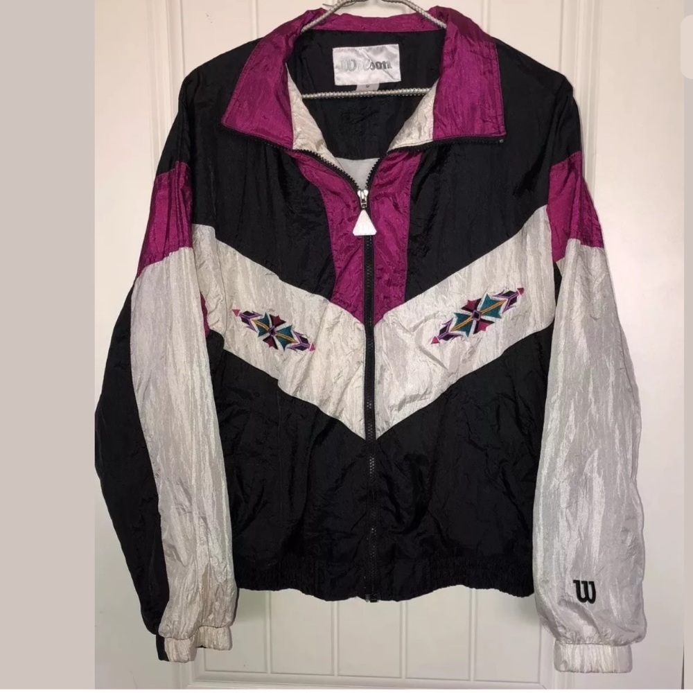 Wilson’s Aztec Vintage Windbreaker Jacket Sz M
